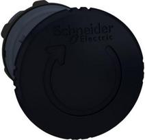 Mushroom push button head 40mm, Harmony XB5, plastic, black, 22mm, latching turn realease ZB5AS52 | 3389110906844