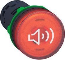 Annunciator, Harmony XB5, Illuminated buzzer, plastic, red, 22mm, continuous or intermittent tone, 2 XB5KS2B4 | 3606481352439