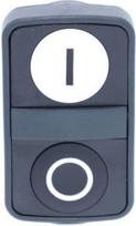 Head for double headed push button, Harmony XB5, plastic, 22mm, 1 white flush marked I + 1 black flu ZB5AA7121 | 3389119043274
