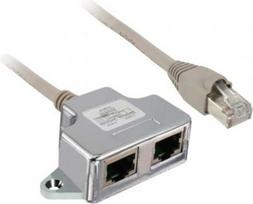 Modbus T tap off, Zelio Logic, 1 x RJ45 male and 2 x RJ45 female, cable 1m VW3A8306TF10 | 3389110400526
