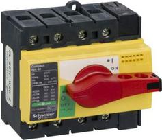 switch disconnector, Compact INS63, 63A, with red rotary handle and yellow front, 4 poles 28919 | 3303430289197