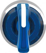 Head for illuminated selector switch, Harmony XB4, chromium metal, blue, 22mm, 3 positions ZB4BK1563 | 3389110891010