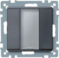 Push-button, 1-gang plus, anthracite, System M MTN627514 | 3606485010991