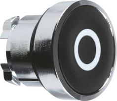 Head for non illuminated push button, Harmony XB4, metal, flush, black, 22mm, spring return, marked ZB4BA232 | 3389110887655