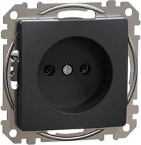 Socket outlet, 2P, 16 A, without earth, anthracite, Sedna Design SDD114035 | 3606481479815