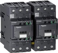 Reversing contactor, TeSys Deca, 3P(3NO), AC-3/AC-3e, <=440V, 50A, 24V DC coil, EverLink BTR screws LC2D50ABBE | 3606480988189