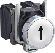 Push button, metal, Harmony XB4, flush, white, 22mm, spring return, marked UP ARROW, 1NO XB4BA3341 | 3389110118797