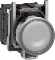Illuminated push button, Harmony XB4, metal, white flush, 22mm, universal LED, plain lens, 1NO + 1NC XB4BW31M5 | 3389110892123