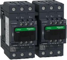 Reversing Contactor, TeSys Deca, 3P(3NO),AC-3, <=440V 50A,24V DC coil, screw clamp terminals LC2D50ABD | 3389118339859