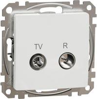 TV/R socket, Sedna Design & Elements, male IEC, female IEC, intermediate, 10dB, PRO, white SDD111478R | 3606481466136