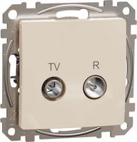 TV/R socket-outlet, intermediate, 7dB, screw terminals, PRO, beige, Sedna Design SDD112474R | 3606481466525