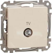 TV socket-outlet, intermediate, 10dB, screw terminals, PRO, beige, Sedna Design SDD112478 | 3606481466549