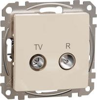 TV/R socket-outlet, intermediate, 10dB, screw terminals, PRO, beige, Sedna Design SDD112478R | 3606481466556