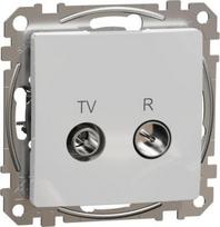 TV/R socket-outlet, intermediate, 7dB, screw terminals, PRO, aluminium, Sedna Design SDD113474R | 3606481466945