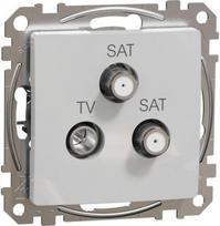 TV/SAT/R socket-outlet, end, 4dB, screw terminals, PRO, aluminium, Sedna Design SDD113481S | 3606481467003