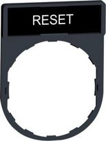 Legend holder, Harmony XB4, 30 x 40mm, plastic, 8 x 27mm legend, white marked RESET ZBY2322 | 3389110124910