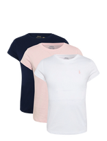 Ralph Lauren Kids - Cotton Jersey Crewneck Tee 3-Pack - Marškinėlių rinkinys trumpomis rankovėmis - Balta