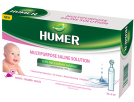 HUMER 0,9 % NaCl fizioloģiskais šķīdums - 5 ml ampulas, 30 gab. daudzfunkcionāls