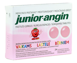 JUNIOR-ANGIN sūkājamās tabletes 24 tabletēs
