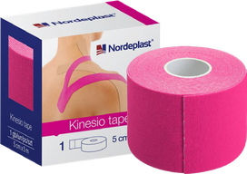 NORDEPLAST rozā kinezioloģiskais teips 5cm x 5m, 1 gab.