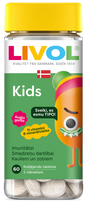 LIVOL Multi Kids Košļājamās tabletes ar augļu garšu, 60 gab.