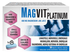MAGVIT Platinum 30 tabletes ar trīsfāžu atbrīvošanas sistēmu