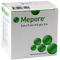 Leikoplasts MEPORE Film&Pad rullī 5 m × 7 cm (1 gab.)