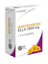JONAX E Vitamīns + Naktssveces Eļļa 1000 mg kapsulas, 60 gab. mīkstās