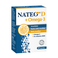 NATEO Omega-3 SV4000 D3 Plus, 60 kapsulu iepakojums