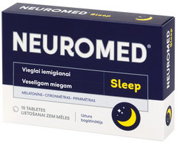 NEUROMED Sleep, 15 tabletes miega kvalitātes uzlabošanai
