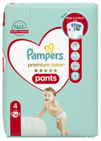 PAMPERS Premium Care 4 autiņbiksītes (9–15 kg), iepakojums 38 gab.