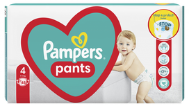 PAMPERS 4. izmērs (9-15 kg) autiņbiksītes, Maxi iepakojums 48 gab.