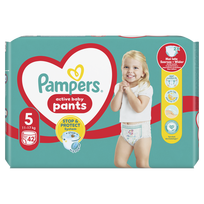 PAMPERS 5. izmērs (11-17 kg) maxi paciņa biksītes - 42 gab.