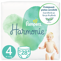 Pampers Harmonie 4 autiņbiksītes (9-14 kg), 28 gab.