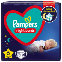 Pampers Night 6 biksītes (15+ kg), iepakojums 19 gab.