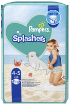PAMPERS Splashers 4 autiņbiksītes peldēšanai (9-15 kg), 11 gab.