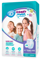 ID Comfy Junior biksītes bērniem vecumā 4-7 gadi (14 gabali)