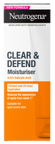 NEUTROGENA Clear & Defend Dienas sejas krēms bez eļļas, 50 ml