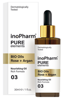 INOPHARM Bio Oils Argāna un Rožu eļļa sejai, 30 ml