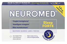 Neuromed Sleep Forte — 30 tabletes ar melatonīnu