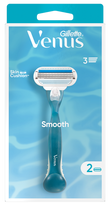 GILLETTE Venus Smooth 2 - skuveklis un divas maiņas kasetnes komplektā (1 gab.)