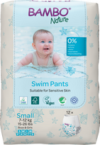 BAMBO NATURE Swim Pants Nature, izmērs S, 7-12 kg, iepakojumā 12 gab.