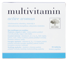 NEW NORDIC Active Woman Multivitamīni, 90 tabletes