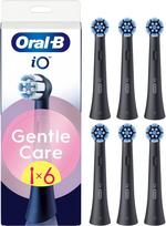 Oral-B iO Gentle Care Black Replacement Brush Heads, 6 pack, black (8700216599214)