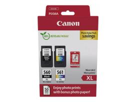 CANON PG-560XL/CL-561XL Photo Value Pack Color Sort (cyan, magenta, yellow) Ink Cartridge/Paper Set