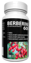 BERBERINE 600 Veģetālas kapsulas — 30 vienības
