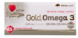 OLIMP LABS Omega 3 Gold — 60 kapsulas ar zivju eļļu