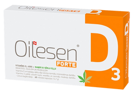 Oilesen Forte Vitamīns D3 4000SV mīkstās kapsulas (60 gab.)