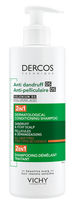 VICHY Dercos, 2 in 1 Šampūns-kondicionieris pret blaugznām, 390 ml