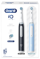 Oral-B iO3 Matt Black un iO3 Ice Blue duālā komplekta elektriskā zobu birste